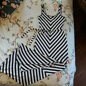 Striped B&W Bebe Dress